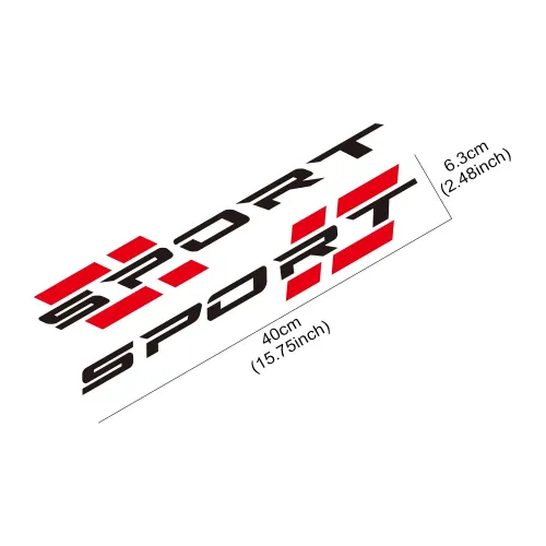 4-Piece Automotive Sports-Style Decal Set