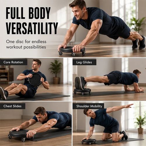 Abdominal Roller Wheel Disc with Knee Mat+Kneeling pads to prevent injury