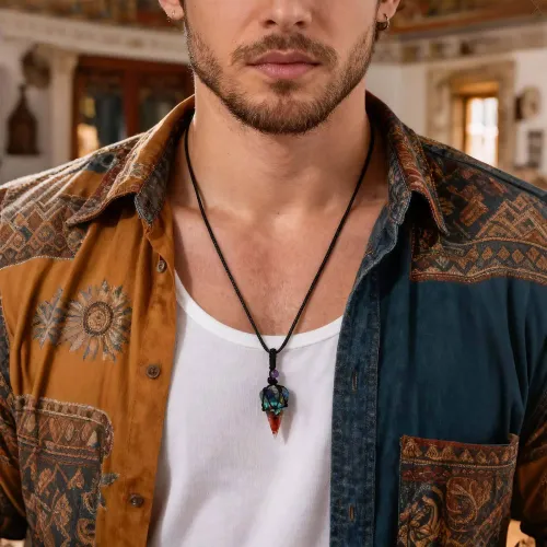 Black stone necklace