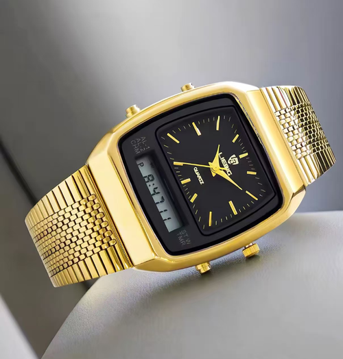 Unisex Luxury Dual-Display Quartz Waterproof Watch