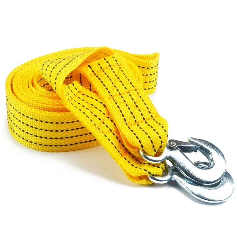 4M Heavy Duty 5Ton Car Tow Cable Towing Pull Rope Strap Hooks Van Road Recovery Car Rescue Tool Accessories for Audi Ford BMW