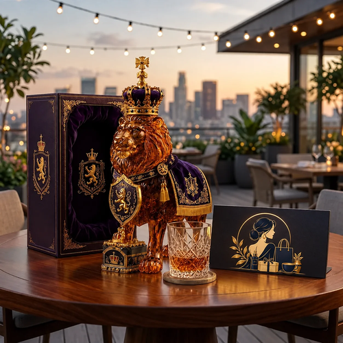 Royal Lion Glass WhiskeyDecanter Set