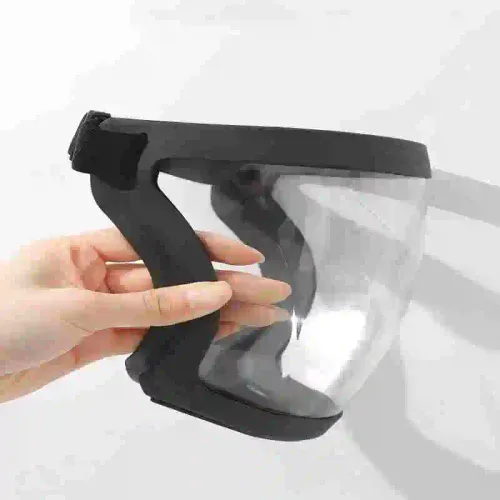 High-Transparency Black Protective Face Shield - Dust  Splash Proof, Suitable for Sports, Cycling, Grinding, Weeding  Mowing