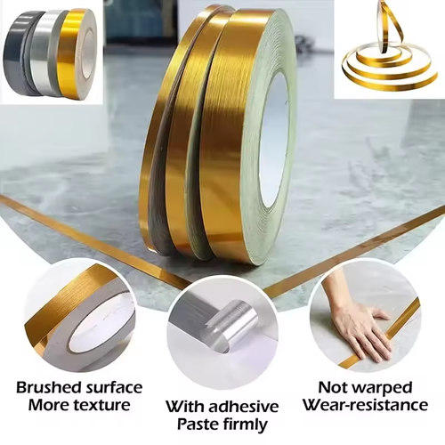 2pcs Self-Adhesive Tile Tape Floor Seam Sticker Self-Adhesive Sealing Strip Waterproof Wall Floor Tile Beauty Gap wall Sticker