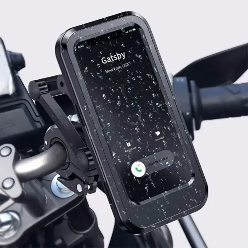 Waterproof Motorcycle Bike Mobile Phone Holder Universal Bicycle GPS 360°Swivel Phone Mount Bicycle Accessories