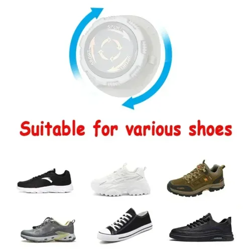 4pcs Metal Wire Swivel Automatic Buckle Rope Sneaker ShoeLaces for Kids Adult No Tie Shoe Laces Quick Lock Shoestrings Sneakers