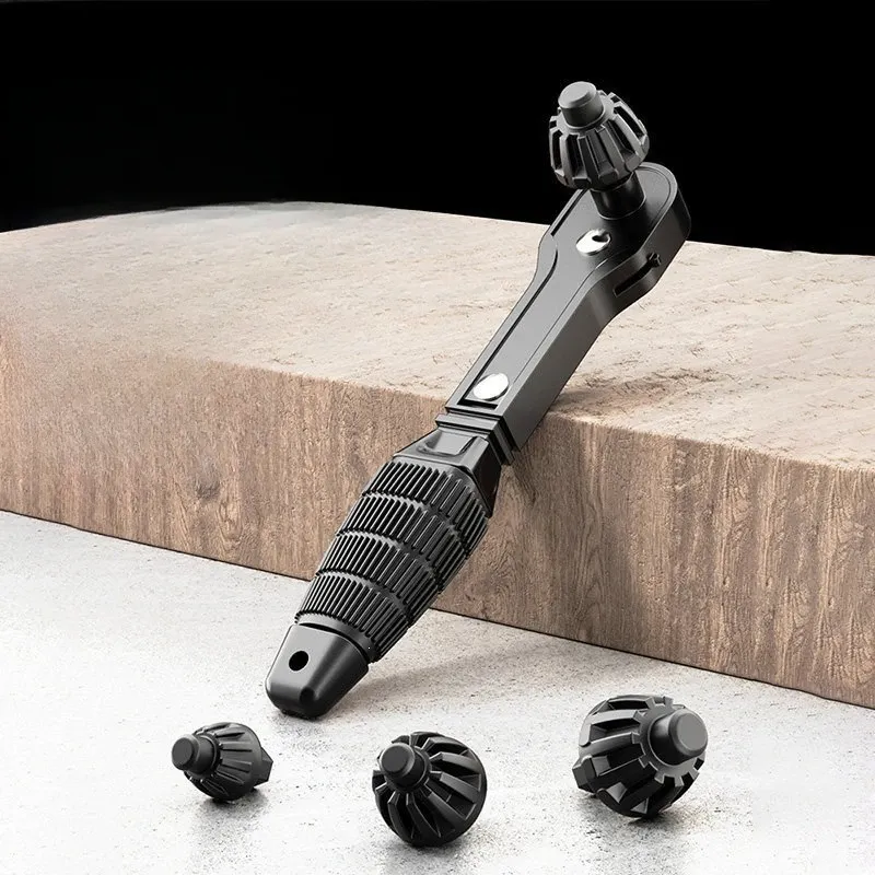 Mini Ratchet Wrench Set, Quick Release  Ratchet Handle with 3pcs Drill Chuck Adapter, Portable Hand Repair Tool for Drill