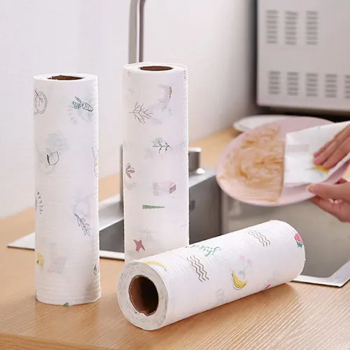 Thickened Non-woven Kitchen Paper Cleaner Wipes Absorbent Towel Disposable Rags Dish Paper Water Oil Absorbing