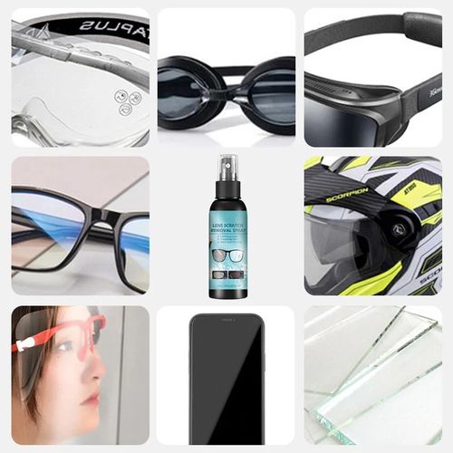 Spray for repairing scratches on lenses