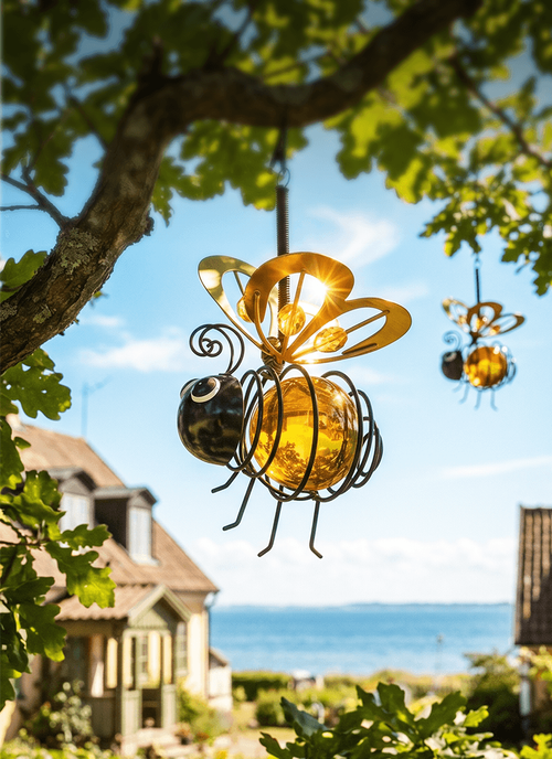 Solar-Powered Hanging Bee Light