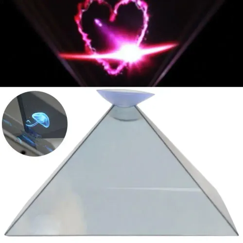 3PCS Smartphone Hologram Advertise 3D Holo Box Holographic Pyramid Phone Type Tablet Box Showcase Display Mobile For Iphone