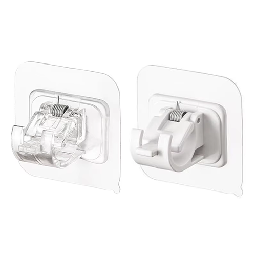 Self-adhesive hooks—drill-free curtain rod hooks