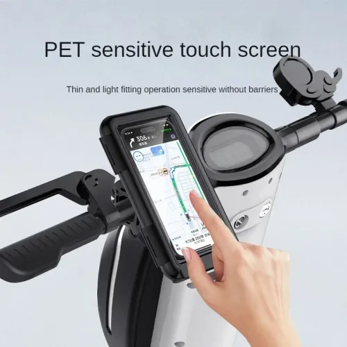 Waterproof Scooter Motorcycle Phone Bag Motorcycle Phone Holder Motorcycle Bicycle Waterproof Case Handlebar Holder Housing