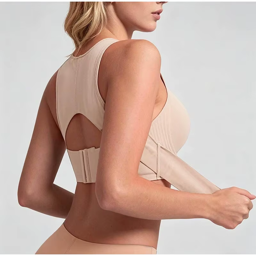 Women Posture Corrector Bra（Front Closure Wireless Support Bra with Cross-Back Design and Push Up Fit）