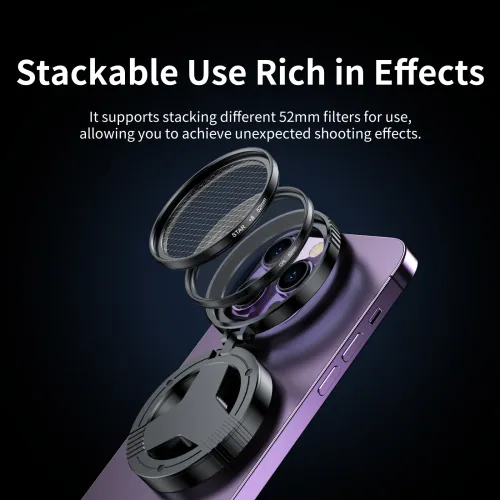 52mm CPL Polarizer Filter Magnetic Holder For iPhone 17 16 15 14 Pro Max Plus Andriod Smartphone for Vlogging Filter bracket