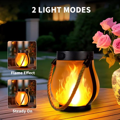 New solar flame lamp hemp rope lamp