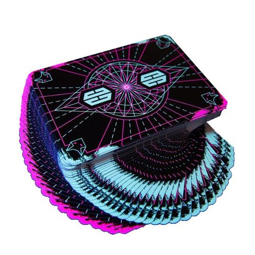 1 deck of waterproof gold foil luminous playing cards