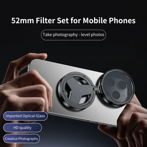 52mm CPL Polarizer Filter Magnetic Holder For iPhone 17 16 15 14 Pro Max Plus Andriod Smartphone for Vlogging Filter bracket