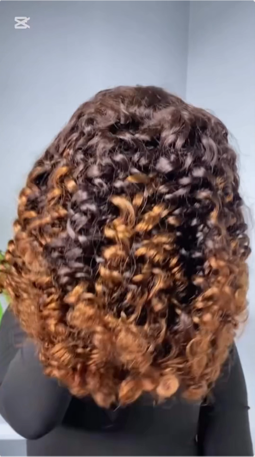 Lace-front, fluffy, natural-looking, small-curl full wig. 14 inches