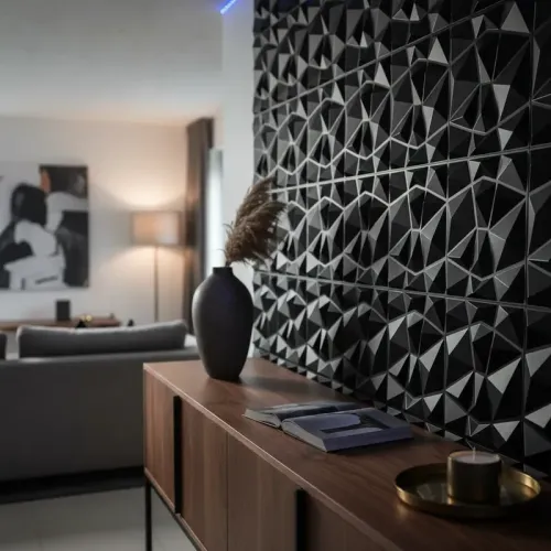 3D diamond pattern waterproof self-adhesive wall panel