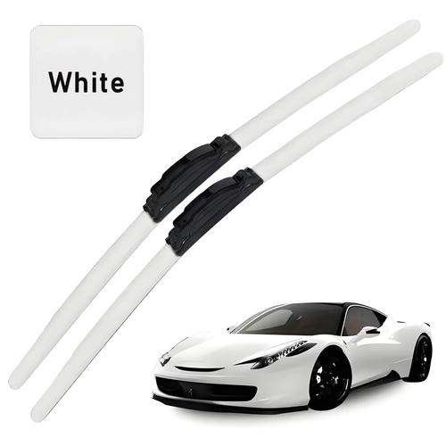 A Pair of Colourful Silent Windshield Wipers - Easy to install quick-release clip, Durable and Wear-resistant Stylish Design for Clear, Quiet Drives!
