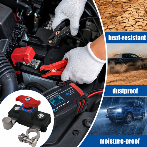 🔋Universal 12V 24V Car Battery Disconnect Switch Heavy Duty Negative Terminal Power Cut Off Isolator