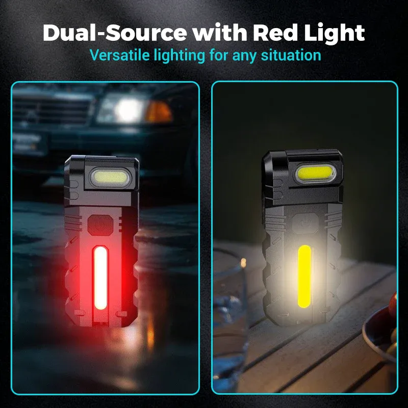 💎180° Rotating LED Work Light💎 – Dual beams, magnetic base, USB-C charging