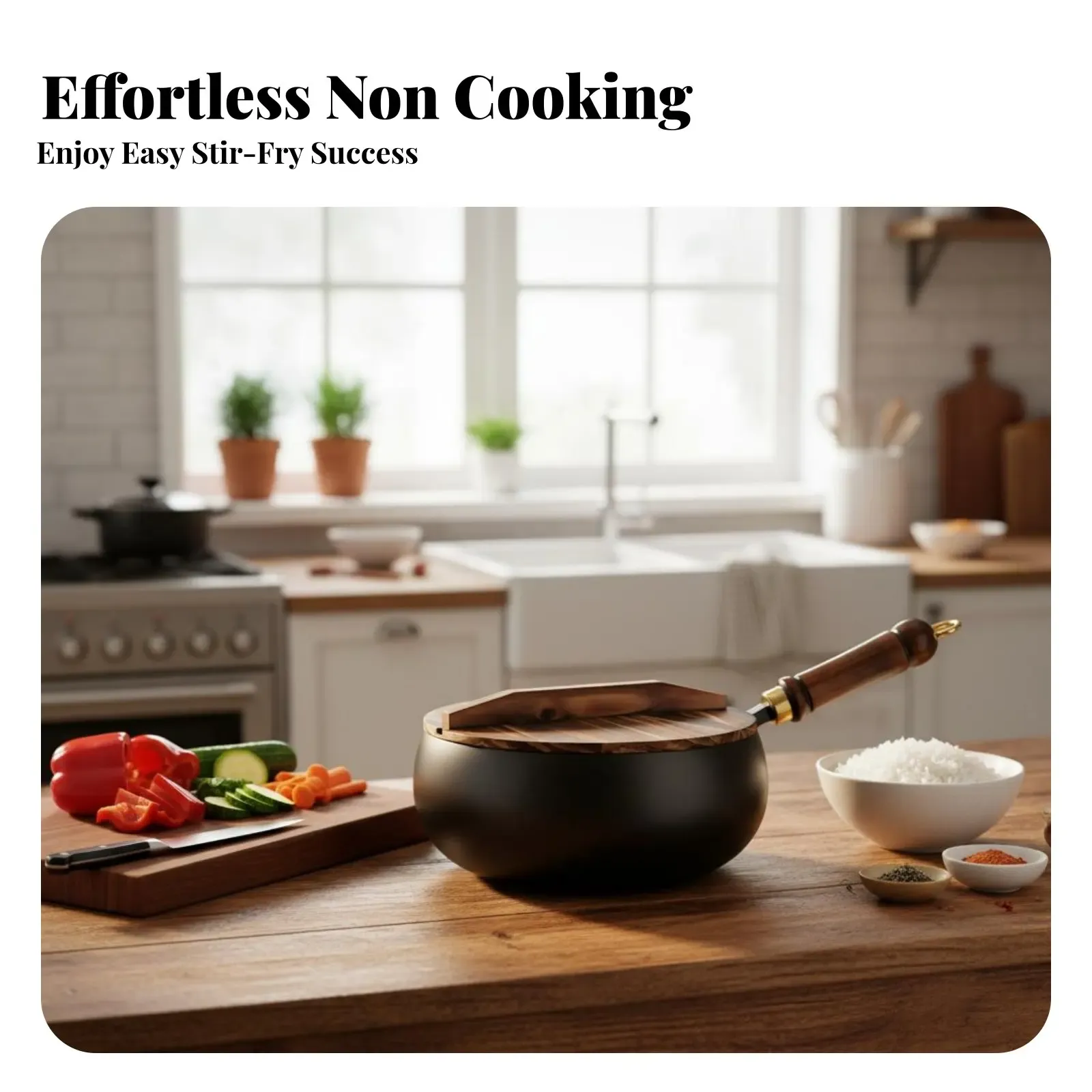 Made in Italy Traditional Iron Wok No Coating Chinese Iron Wok Deep Stir Fry Pan Large Capacity Professional Grade for Chefs