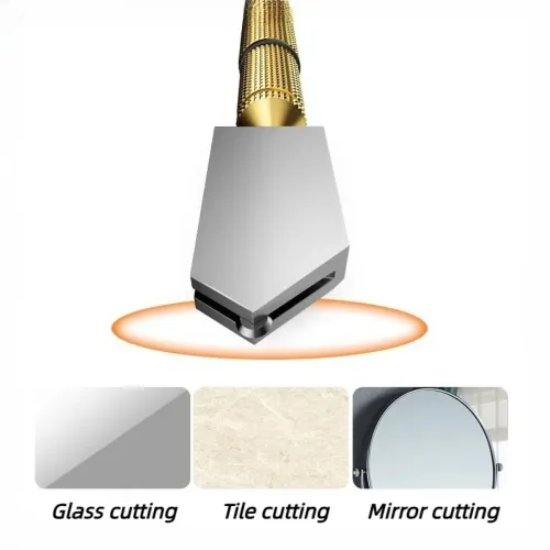 1pc Portable Diamond Glass Cutting Tool 175mm Non Slip Handle Handheld Cutter for Tile Mineral Engraving Construction Projects