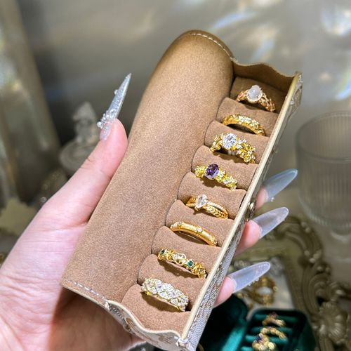 8 pigeon egg rings, light luxury high-end rings (including boxes)