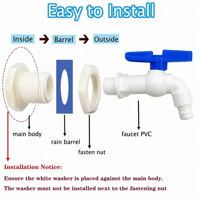 Outdoor Water Tank Barrel Faucet & Spout – 1-2-Inch (DN15) Frost-Resistant Tap Accessory