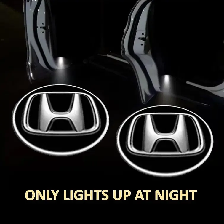 Car door angel wing welcome light, door opening sensing decoration modified wing projection ambient light car accessories