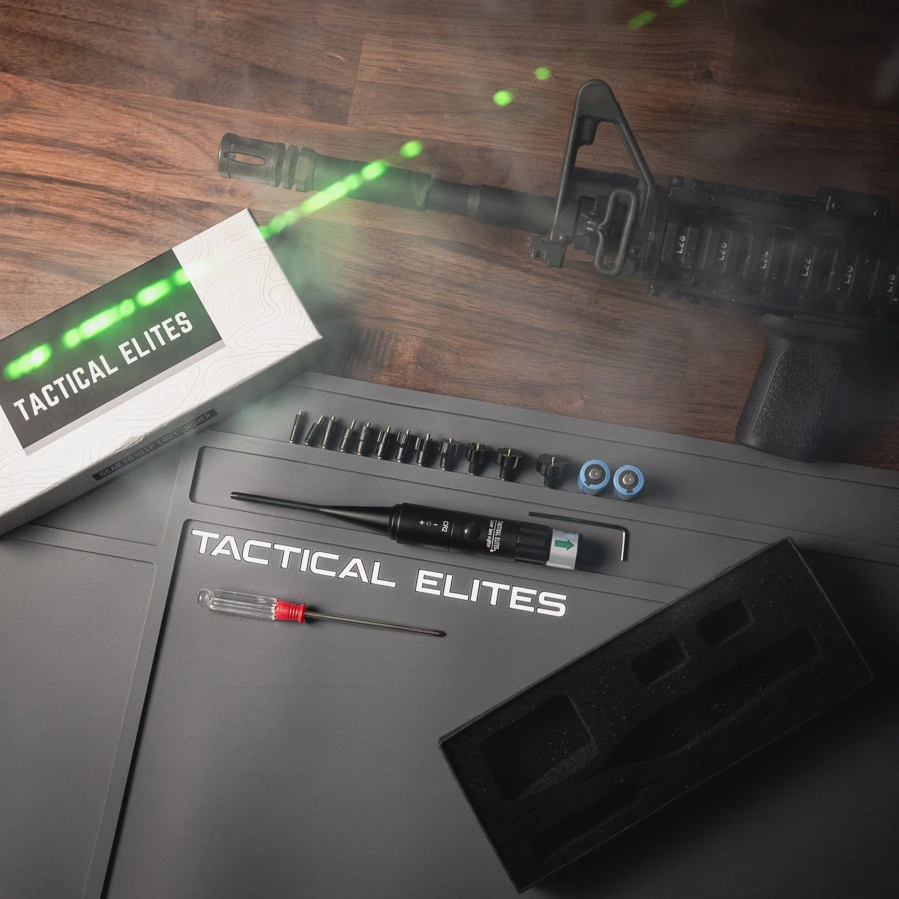 Infrared calibrator, zeroing device, red and green laser sight.