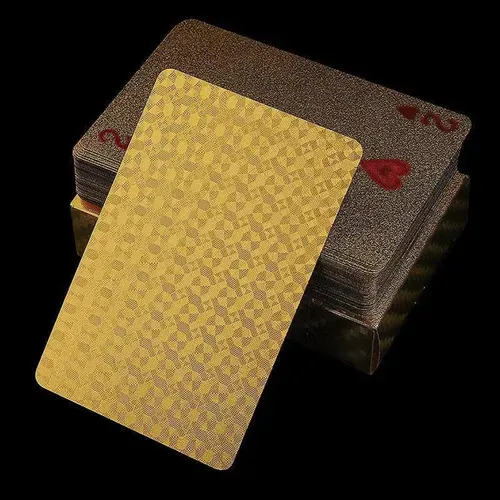 Gold-plated durable PVC waterproof playing cards
