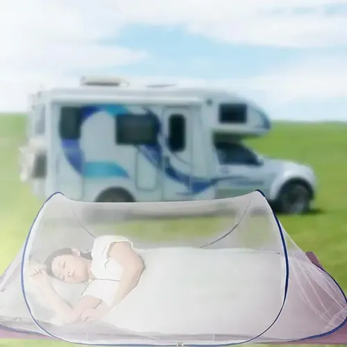 Foldable Mosquito Net No Installation Needed Portable Adjustable Bed Net with Mesh for Camping Travel Dorm