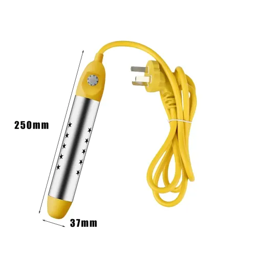 Yellow 2500W Swimming Pool Water Heater, Solar-powered Bathtub Immersion Portable Fast Automatic Shut-off Smart Heater