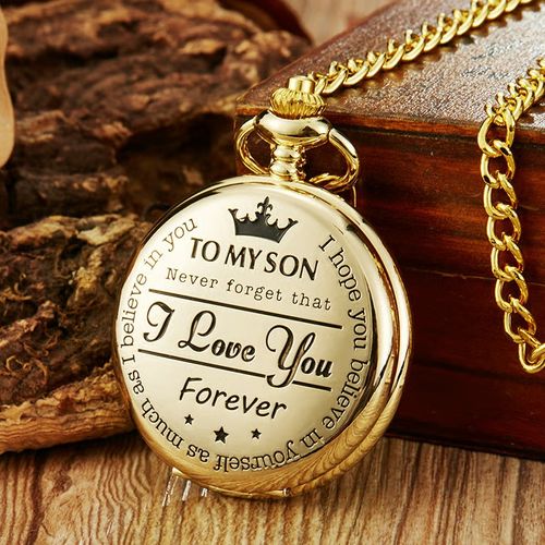 TO MY SON DAUGHTER DAD Quartz Pocket Chain Watch