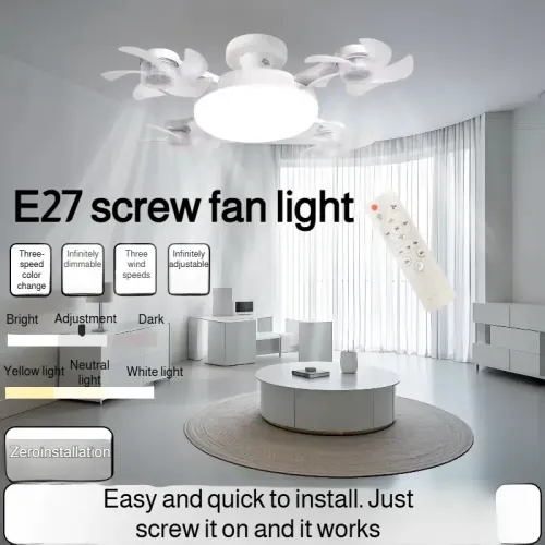 Folding Household Energy Saving Drone Fan Light Silent Operation Ceiling Fan Light