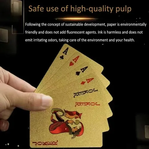Gold-plated durable PVC waterproof playing cards