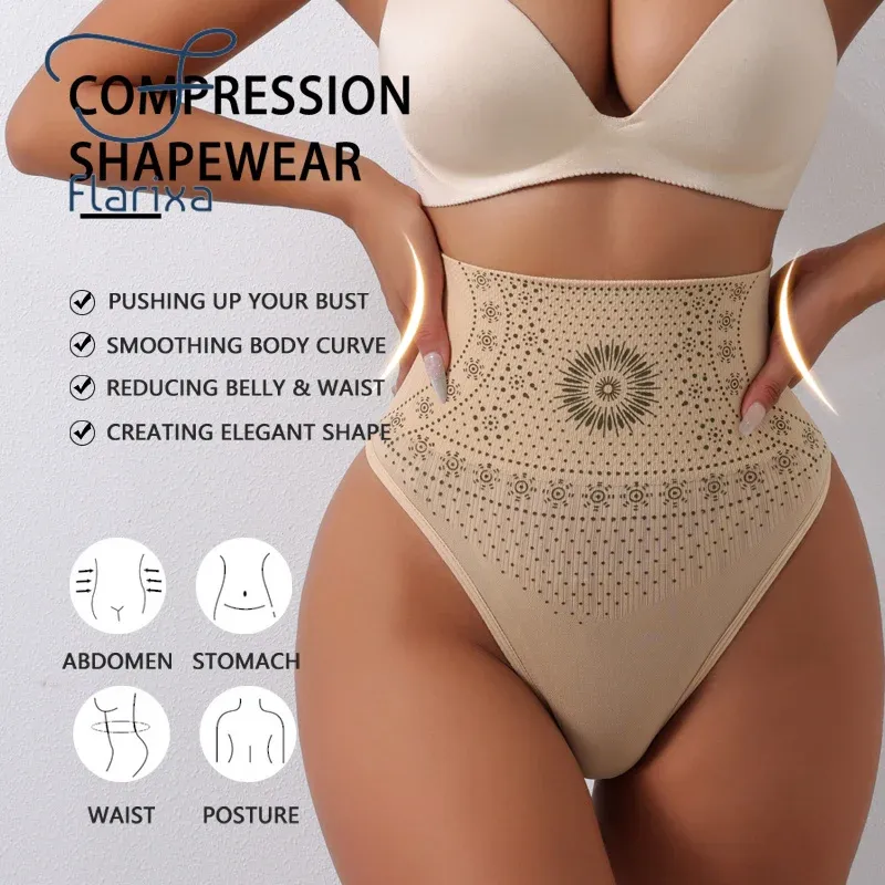 2pcs Women No Trace High Waist Shaping Brief Body Shaper Slimming Underwear Butt Lifter Control Pantie Postpartum Shapewear Pant