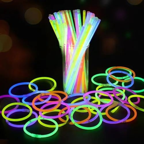 100 PCS DIY Colorful glow sticks, non-toxic, super bright glow sticks, bracelets