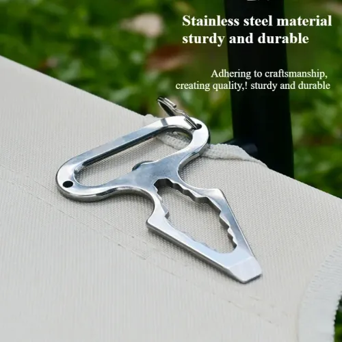 3 Pcs EDC self-defense spike portable bottle opener keychain Outdoor camping supplies stainless steel multifunctional tool