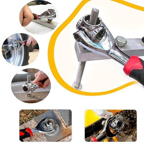 🔧 8-in-1 Universal Socket Wrench – 360° Rotating Tool