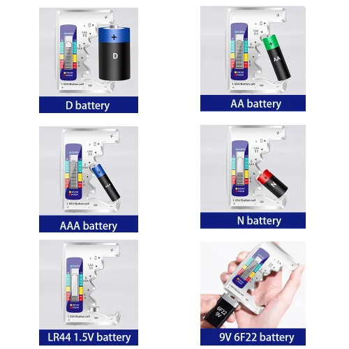 Digital Battery Tester C D N AA AAA 9V 1.5V Button Cell Battery Capacity Check Detector LCD Display Capacitance Diagnostic Tool
