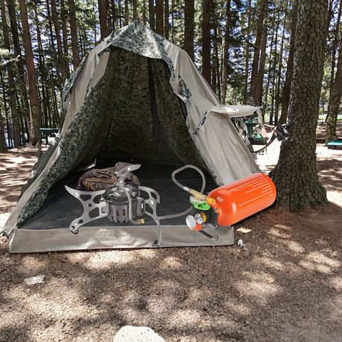 Outdoor picnic camping Integrated mini stove head Portable stove with electronic fire starter Cooktop Cookware for travel