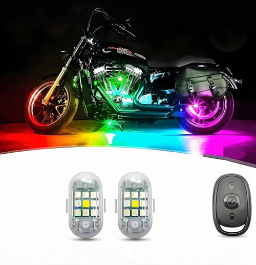 2pcs Led Motorcycle Car Drone Strobe Warning Light Flashing Light Portable Anti-Collision Light