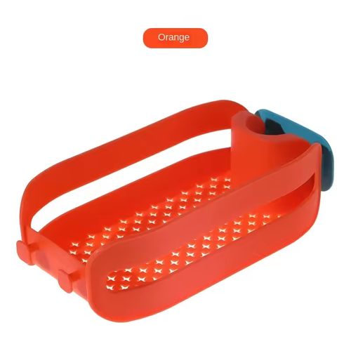 New 2 In 1 Home Sink Organizer Faucet Hanging Drain Rack Kitchen Bathroom Organizer Fruit and Vegetable Drainer Sponge Holder