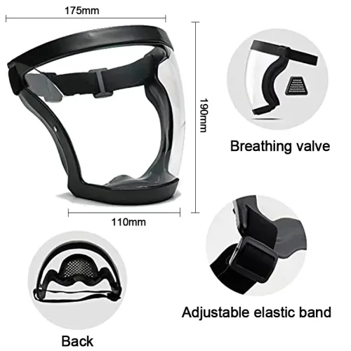 Protection Mask Splashproof Transparent Facial Protector Face FaceMask Protective Outdoor Safety Mask Head Cover Work Protection