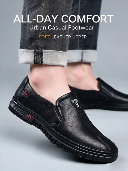 Men's soft soled business shoes are breathable, lightweight, and durable
