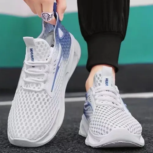 Men's Breathable Mesh Running Shoes Low Cut Sporty Casual Thick Sole Comfortable All-Match Flat Help Summer Spring Season